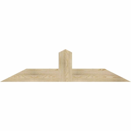 Ekena Millwork Portland Rough Sawn Timber Gable Bracket, Douglas Fir, 60"W x 15"H x 4"D x 6"F, 6/12 Pitch GBW060X15X0406POR00RDF